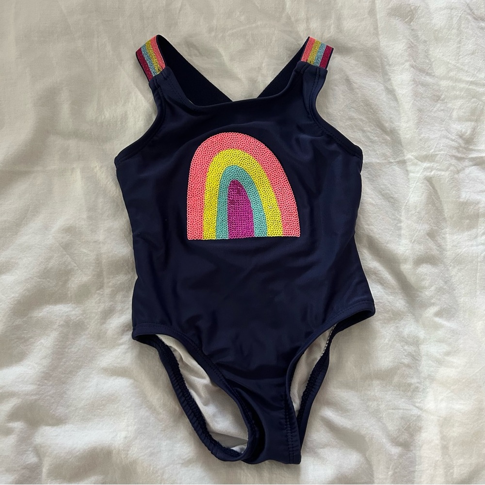 Kids Rainbow Swimsuit - Navy